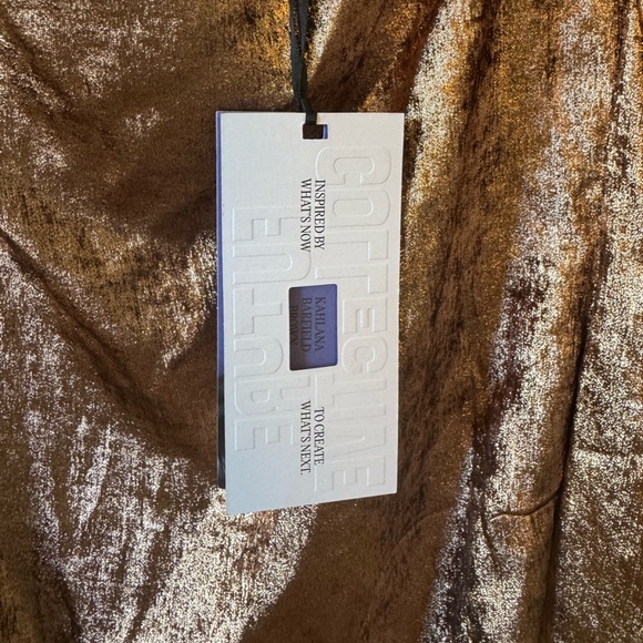 NWT FUTURE COLLECTIVE ROSE GOLD SHIMMER TOP - Picture 6 of 10